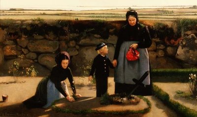 Besøk på kirkegården av Hans Christian Hansen