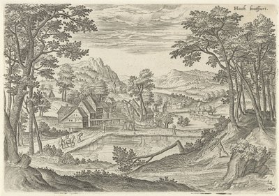 Utsikt over Boitsfort Hooch bootfoort (tittel på objekt) Utsikt fra nærheten av Brussel (serietittel) av Hans Collaert (I)