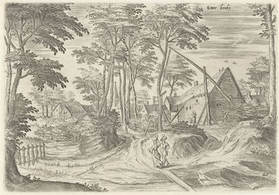 Utsikt over Etterbeek Etter beecke (tittel på objekt) Utsikt fra nærheten av Brussel (serietittel) av Hans Collaert (I)