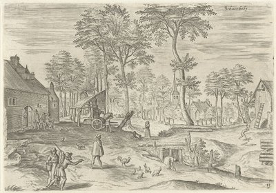 Utsikt over Schaerbeek Schaerbeke (tittel på objekt) Severdigheter fra Brussel-området (serietittel) av Hans Collaert (I)
