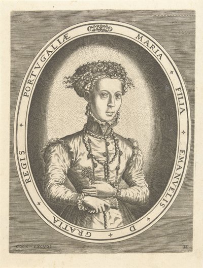 Portrett av prinsesse Maria av Portugal Europeiske kongehus (serietittel) av Hans Collaert (I)