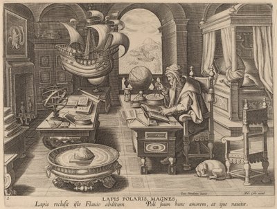 Lapis Polaris, Magnes (The Lodestone, The Magnet) av Hans Collaert the Younger after Jan van der Straet