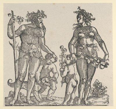 Vill mann og vill kvinne, 1545. av Hans Guldenmond