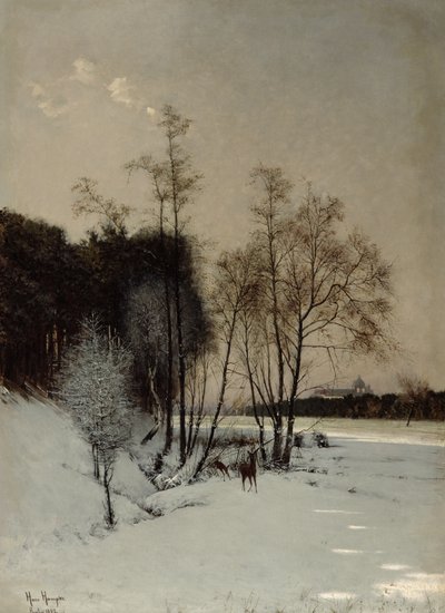 En vinterutsikt i Posen, 1887 av Hans Hampke