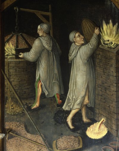 Detalj fra Gruvelandskap, 1521 av Hans Hesse