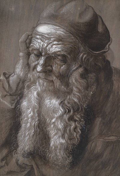En gammel mann på 93 år: St Jerome (pensel og blekk) av Hans Hoffmann