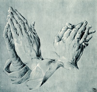 Studier av hender etter Dürer av Hans Hoffmann