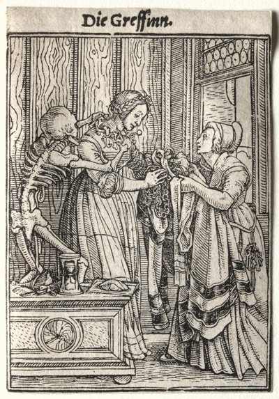 Dødedansen: Grevinnen. av Hans Holbein