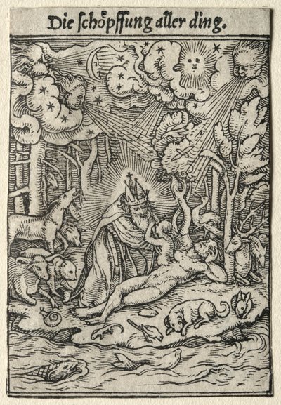 Dødedansen: Skapelsen. av Hans Holbein