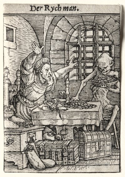 Dødsdansen: The Miser av Hans Holbein