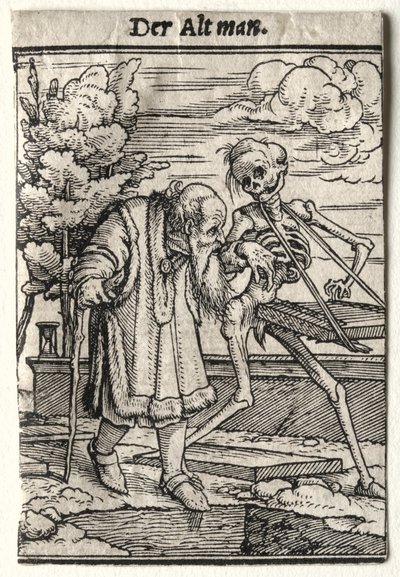 Dødedansen: Den gamle mannen. av Hans Holbein