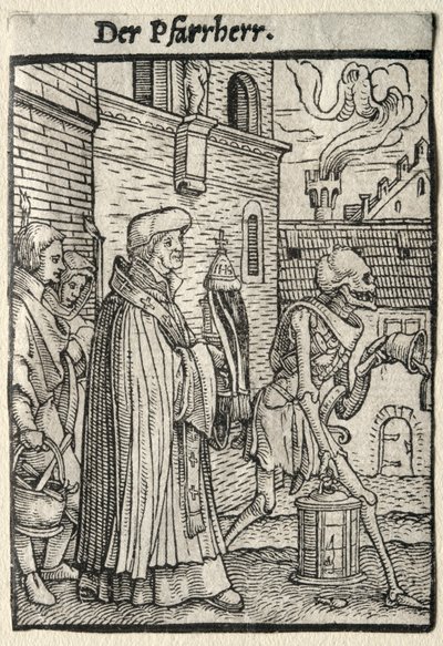 Dødedansen: Pastoren. av Hans Holbein