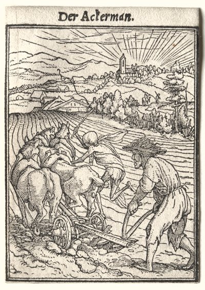 Dødedansen: Plogmannen. av Hans Holbein