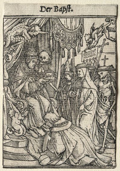 Dødedansen: Paven av Hans Holbein