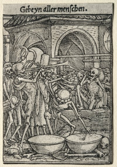 Dødsdansen: Dødens trompetister av Hans Holbein