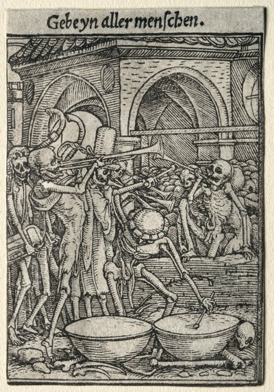 Dance of Death: The Trumpeters of Death. av Hans Holbein