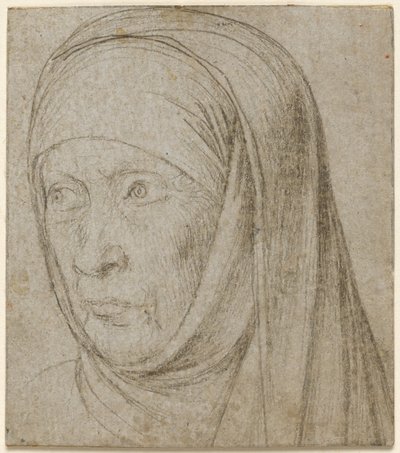 Hodet til en gammel kvinne av Hans Holbein