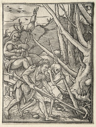 Dødsdansen: Adam Tilling the Earth. av Hans Holbein