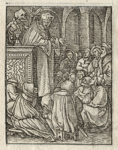 Dødedansen: Predikanten; Presten av Hans Holbein