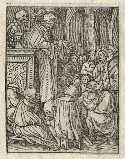Dødedansen: Predikanten, presten. av Hans Holbein