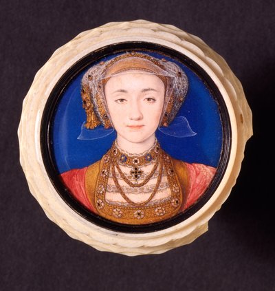 Anne av Cleves, 1539 (wc på vellum montert på elfenben) av Hans Holbein der Jüngere
