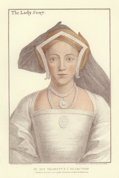 Frances Howard, grevinne av Surrey (akvatint) av Hans Holbein der Jüngere