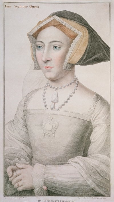 Jane Seymour (ca. 1509-37) gravert av Francesco Bartolozzi (1727-1815) av Hans Holbein der Jüngere