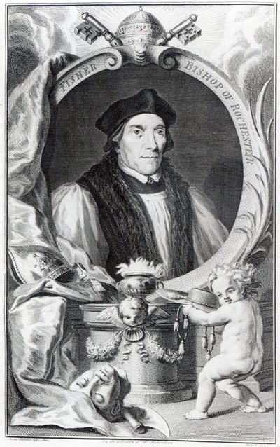 John Fisher, biskop av Rochester, gravert av Jacobus Houbraken, ca. 1738-42 av Hans Holbein der Jüngere