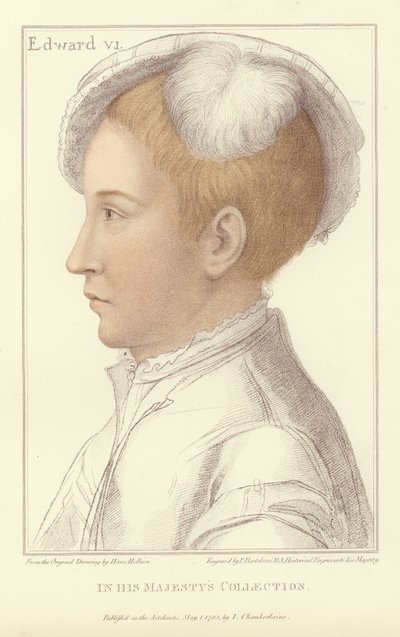 Kong Edward VI av England og Irland (akvatint) av Hans Holbein der Jüngere