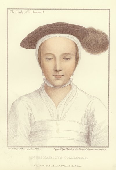 Mary FitzRoy, hertuginne av Richmond og Somerset (akvatint) av Hans Holbein der Jüngere