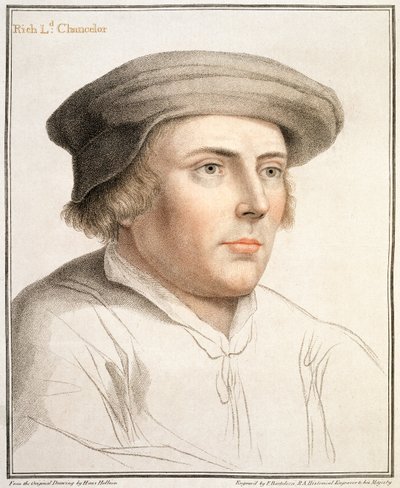 Richard Rich, første baron Rich (ca. 1496-1567) gravert av Francesco Bartolozzi (1727-1815) av Hans Holbein der Jüngere