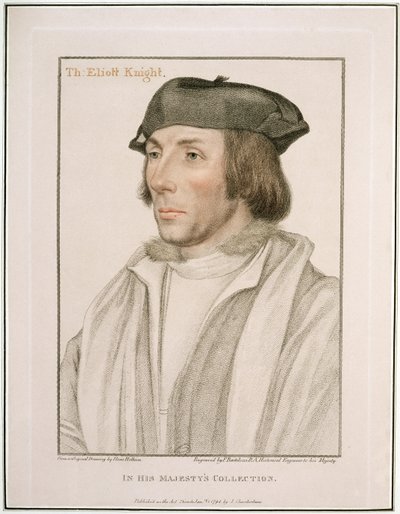 Sir Thomas Elyot (ca. 1490-1546) gravert av Francesco Bartolozzi (1727-1815) 1794 av Hans Holbein der Jüngere