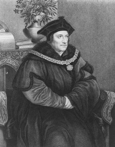 Sir Thomas More (1477-1535) (gravering) av Hans Holbein der Jüngere