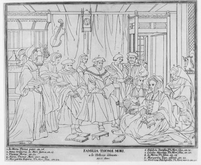 Familien til Thomas More (1478-1535), kansler i England, gravert av Christian de Mechel (1737-1817) 1787 (se 131242) av Hans Holbein der Jüngere