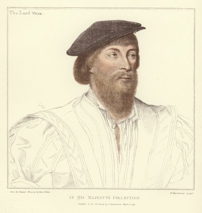 Thomas Vaux, andre baron Vaux av Harrowden (akvatint) av Hans Holbein der Jüngere