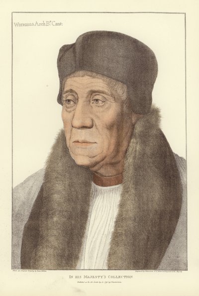 William Warham, erkebiskop av Canterbury (akvatint) av Hans Holbein der Jüngere