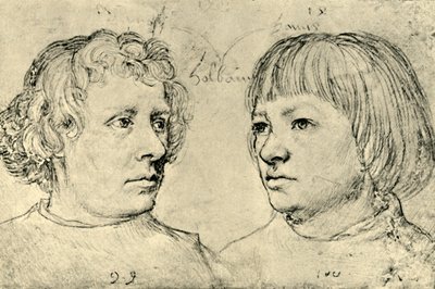 Ambrosius og Hans, kunstnerens sønner, 1511, 1943. av Hans Holbein the Elder