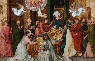 Guds mor Marias død. 1492 av Hans Holbein the Elder