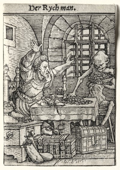 Dødsdansen: The Miser av Hans Holbein the Younger