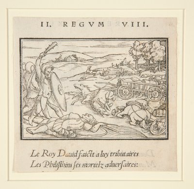 David underkuer sine fiender (rekto); David og Uriah (verso) av Hans Holbein der Jüngere