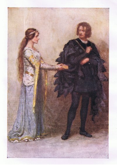 Jeg, ikke jeg, ga deg aldri noe (Hamlet), fra The Complete Works of Shakespeare utgitt av George Harrap & Co Ltd, 1920-tallet av Hans Holbein der Jüngere