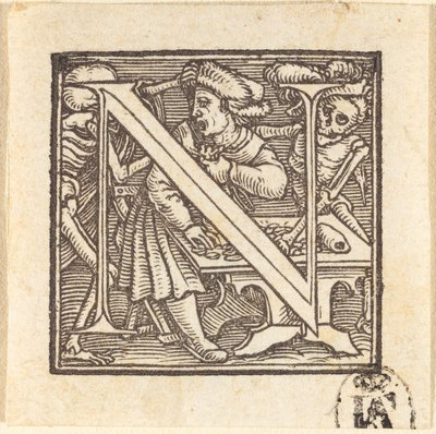 Bokstav N av Hans Holbein der Jüngere