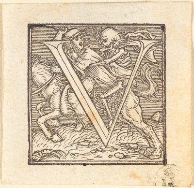 Bokstav V av Hans Holbein der Jüngere