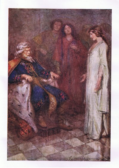 Nothing my Lord, fra The Complete Works of Shakespeare utgitt av George Harrap & Co Ltd, 1920-tallet av Hans Holbein der Jüngere