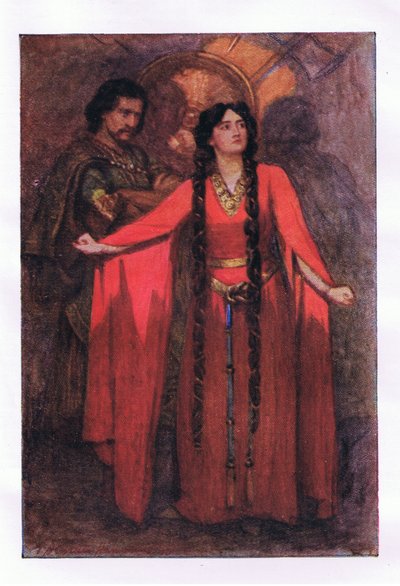 O! never shall sun that morrow see (MacBeth), fra The Complete Works of Shakespeare utgitt av George Harrap & Co Ltd, 1920-tallet av Hans Holbein der Jüngere