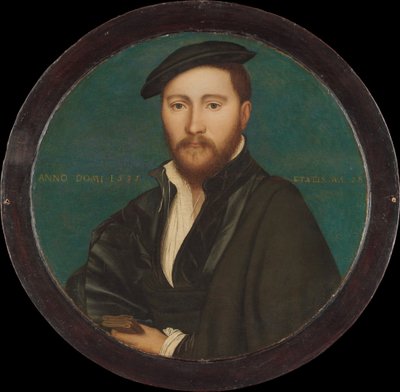 Portrett av en mann, 1535 (olje og gull på eik) av Hans Holbein der Jüngere