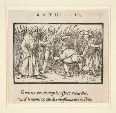 Ruth Cleaning in the Fields of Booz (recto); Hannah og Elkanah (verso) av Hans Holbein der Jüngere