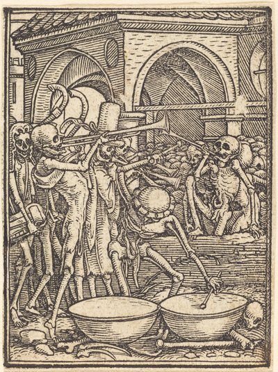 Skjeletter som spiller musikk av Hans Holbein the Younger