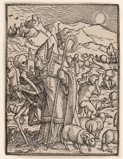 Biskopen, fra «Dødsdansen» av Hans Holbein the Younger