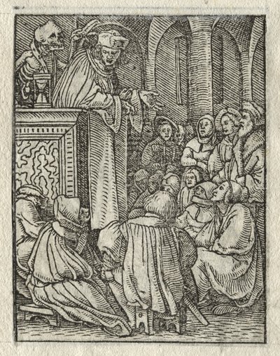 Dødedansen: Predikanten; Presten av Hans Holbein the Younger